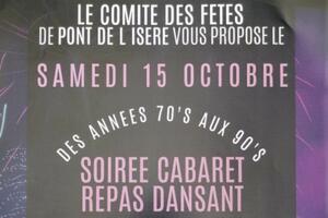 Soirée Cabaret du Comité des fêtes de Pont de l'Isère le 15 octobre 2022