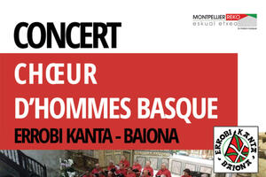 Concert du chœur d'hommes basque Errobi Kanta Baiona le 15 octobre à Beaulieu