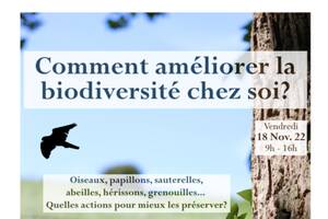 Comment améliorer la biodiversité chez soi ?