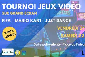 Tournoi de jeux vidéos sur grand écran