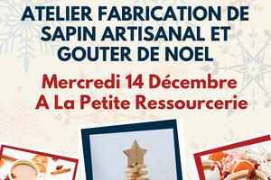 Atelier fabrication de sapins artisanaux et gouter de Noel 