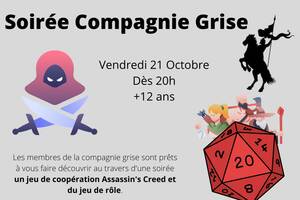 Soirée jeu JDR et Assassin'Creed jeu coopératif