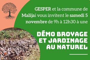 Atelier: Démonstration broyage et jardinage au naturel