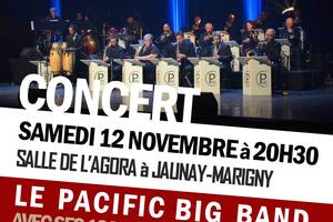 LE PACIFIC BIG BANDET SON CHANTEUR ADRIEN DUPRE  EN CONCERT A JAUNAY MARIGNY LE 12 NOVEMBRE 2022