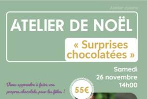 Atelier création de chocolats de Noël