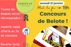 Concours de belote - Ternuay (70) - 21 janvier 2023