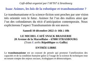 Conférence/débat : Isaac Asimov, les lois de la robotique et Transhumanisme ?