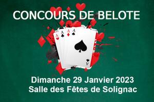 concours de belote solignac le 29 janvier 2023