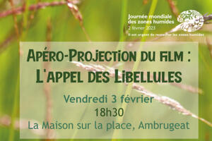 Apéro-Projection du film : L'appel des Libellules