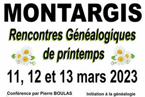 RENCONTRES GENEALOGIQUES DE PRINTEMPS