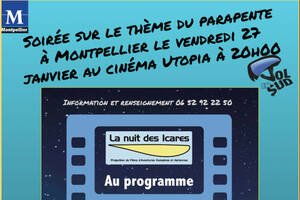 Projection de films sur le thème du parapente.