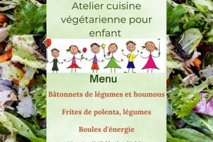 Atelier cuisine végétarienne enfants 6-10 ans