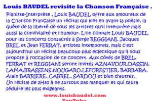 Louis BAUDEL Pianiste-Interprète revisite la Chanson Française
