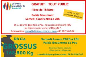 Gratuit - Spectacle Grossus - Palais Beaumont de Pau - 4 mars à 20h