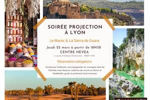 Soirée projection : sur les sentiers de la Sierra de Guara et du Maroc