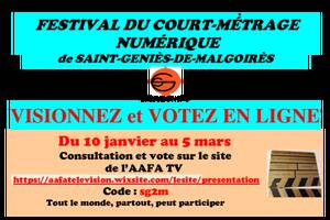 FESTIVAL DU COURT-MÉTRAGE NUMÉRIQUE de SAINT-GENIÈS-DE-MALGOIRÈS