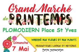 Marché de printemps, fleurs, produits locaux, artisanat