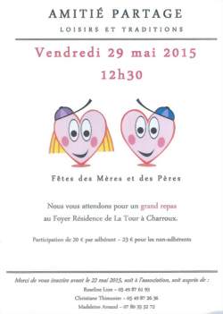 Repas Fête des Mères et Pères