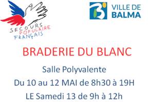 SECOURS POPULAIRE BRADERIE DU BLANC