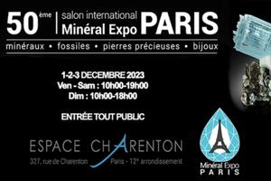 50ème édition Salon Minéral Expo Paris 1-2-3 décembre 2023