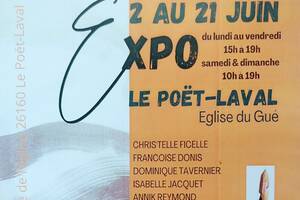 expositionde peintures et sculpures à Le Poët-Laval