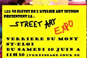 STREET ART EXPO DES 90 ELEVES ATELIER ART SESSION MT ST-ELOI