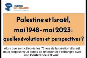 Conférence : Palestine 2023, quelles évolutions et perspectives ?