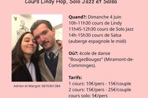 Cours de danse Lindy Hop, Salsa, Solo Jazz