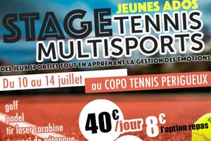 Vacances sportives jeunes, tennis, golf, tir laser carabine, padel, pétanque...