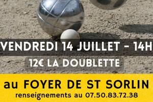 Concours de pétanque en doublette