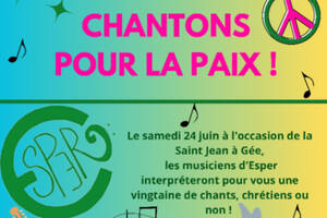 3ème édition du concert ESPER : CHANTONS POUR LA PAIX !
