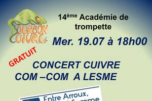 CONCERT des stagiaires de la 14ème académie Lez'arts en Bourbonnie Mercredi 19 juillet à LESME