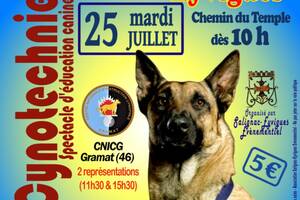Spectacle de cynotechnie par le CNICG de Gramat (gendarmerie)