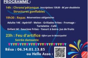 FETE DE L'ETE : REPAS + FEU D'ARTIFICE