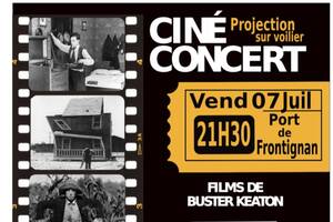 Ciné-concert sur voile dans le port de Frontignan