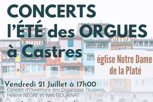 Concert d'Ouverture l'Eté des Orgues à Notre Dame de La Platé à Castres: Yves GOURINAT