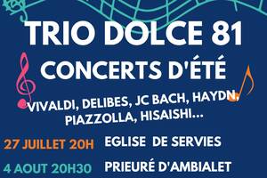 Concerts d'été TRIO DOLCE81: Eglise de SERVIES 20H