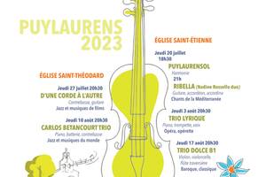 Concerts d'été TRIO DOLCE 81: église St Etienne de Florac, Puylaurens 20H30