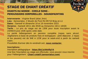Stage week-end : Chant Créatif