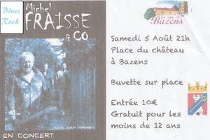 Concert Blues Rock avec Michel Fraisse & Co