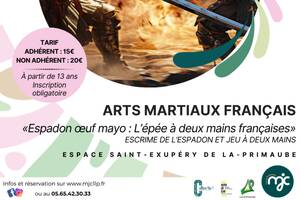 photo STAGE : Arts Martiaux Français «Espadon œuf mayo : L’épée à deux mains françaises»