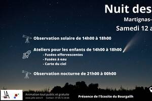 NUIT DES ÉTOILES À MARTIGNAS,  le 12 août