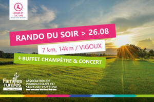 Samedi 26 AOÛT > RANDO DU SOIR / Buffet champêtre & concert