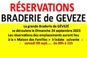 Réservation braderie de Gévezé