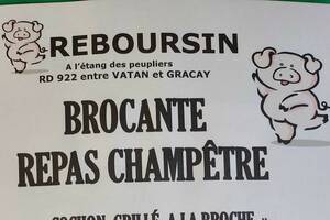 Brocante et repas Cochon grillé à la broche