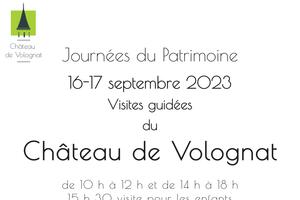 Journée du patrimoine - Château de Volognat