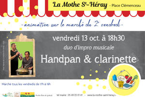 Duo handpan & clarinette sur le marché