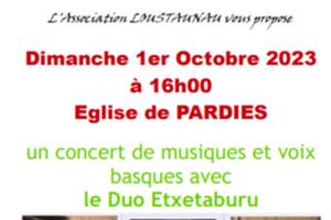photo Concert de musiques et voix basque avec le Duo Etxetaburu