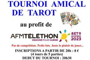 Tournoi amical de tarot au profit du Téléthon 2023