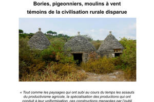 Conférence de Joël Vial  : Bories, pigeonniers, moulins à vent témoins de la civilisation rurale disparue